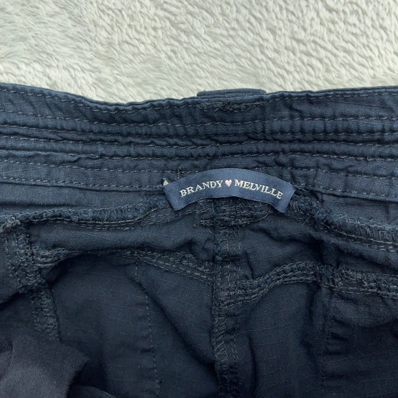 Brandy Melville Utility Cargo Pants Womens 27x30 Navy Blue Flared Leg Outdoor - Picture 5 of 9